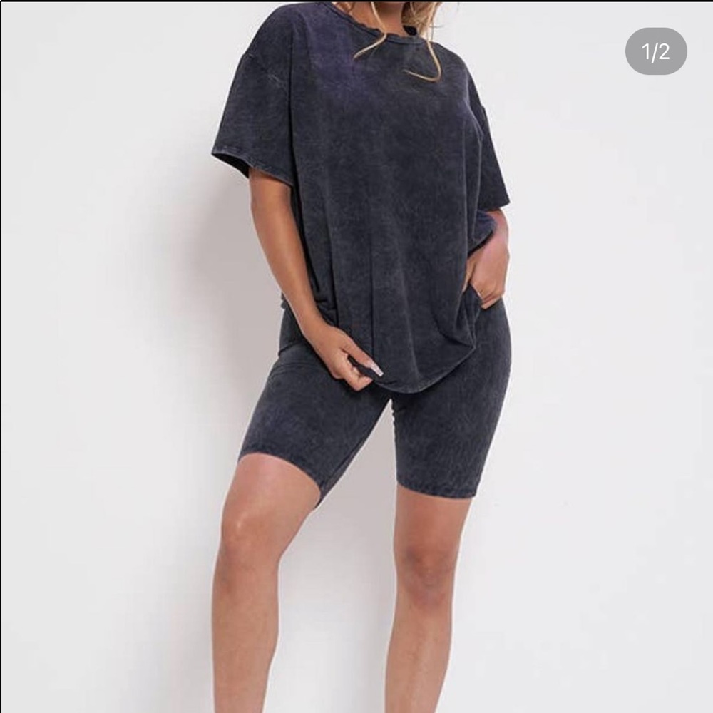 Junie Oversized Mineral Wash Biker SET